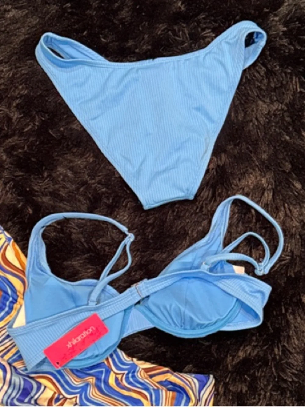 Xhilaration Light Blue Ribbed Bikini Set - Read for Size